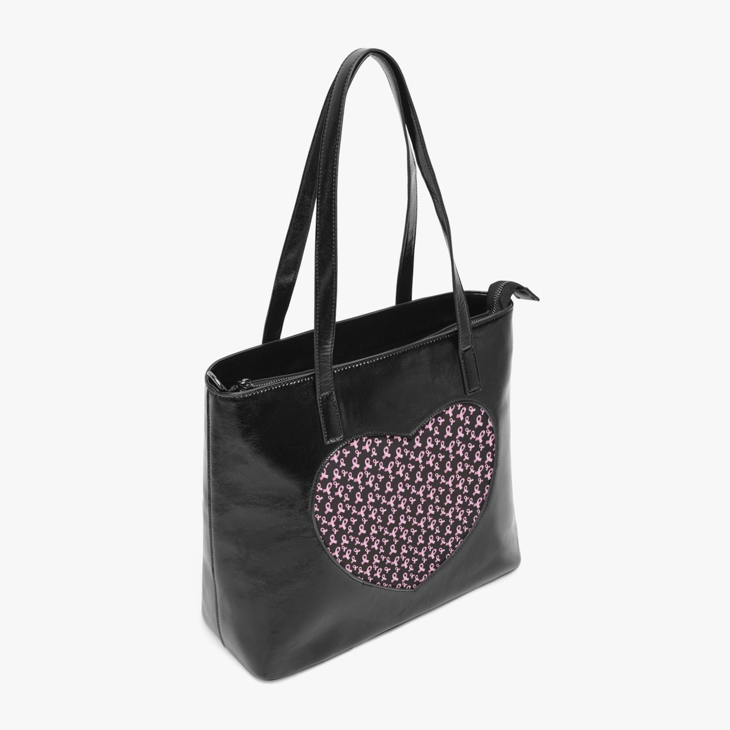 722. BREAST CANCER AWARENESS Heart Tote Bag