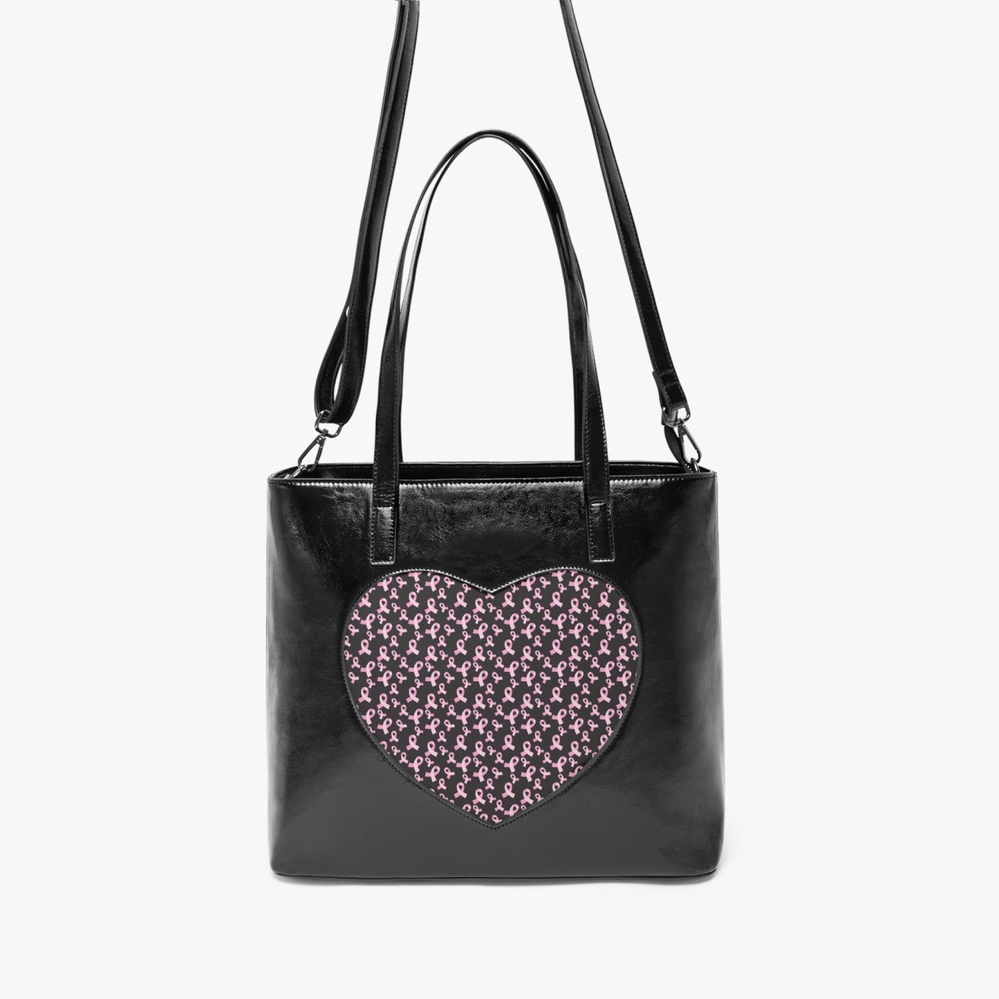 722. BREAST CANCER AWARENESS Heart Tote Bag