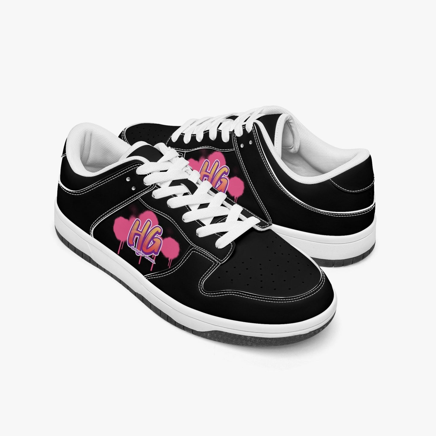 HOODGRIND Dunk Stylish Low-Top Leather Sneakers
