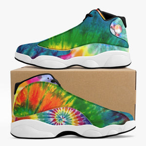 Muscle man tie dye HOODGRIND - High-Top Leather Basketball Kicks