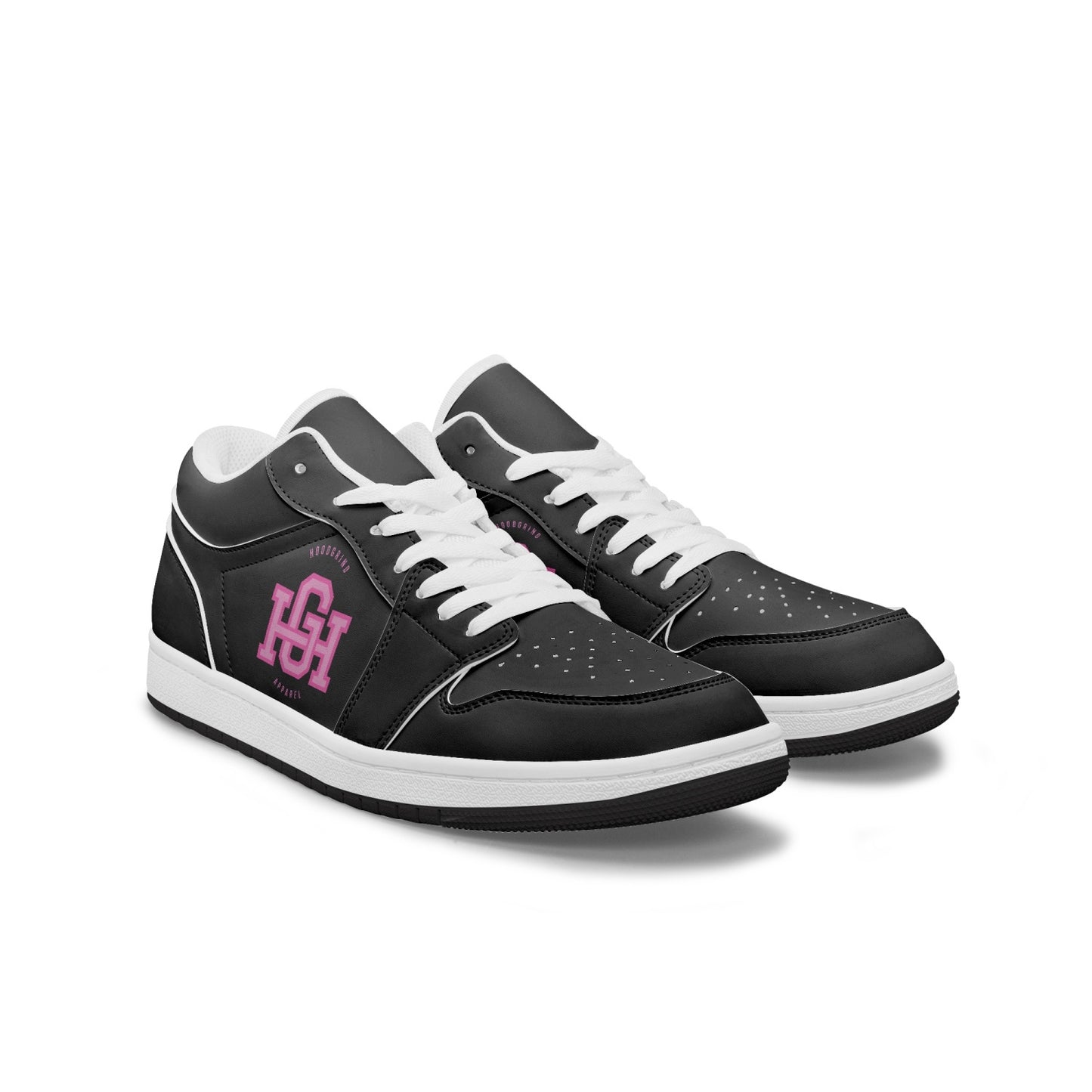 Low-Top AJ1 Leather Pink Letterman "HG" Kicks