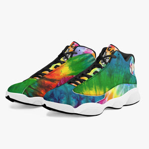 Muscle man tie dye HOODGRIND - High-Top Leather Basketball Kicks