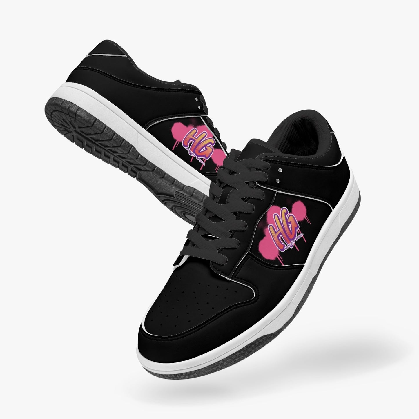 HOODGRIND Dunk Stylish Low-Top Leather Sneakers