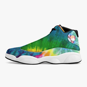 Muscle man tie dye HOODGRIND - High-Top Leather Basketball Kicks