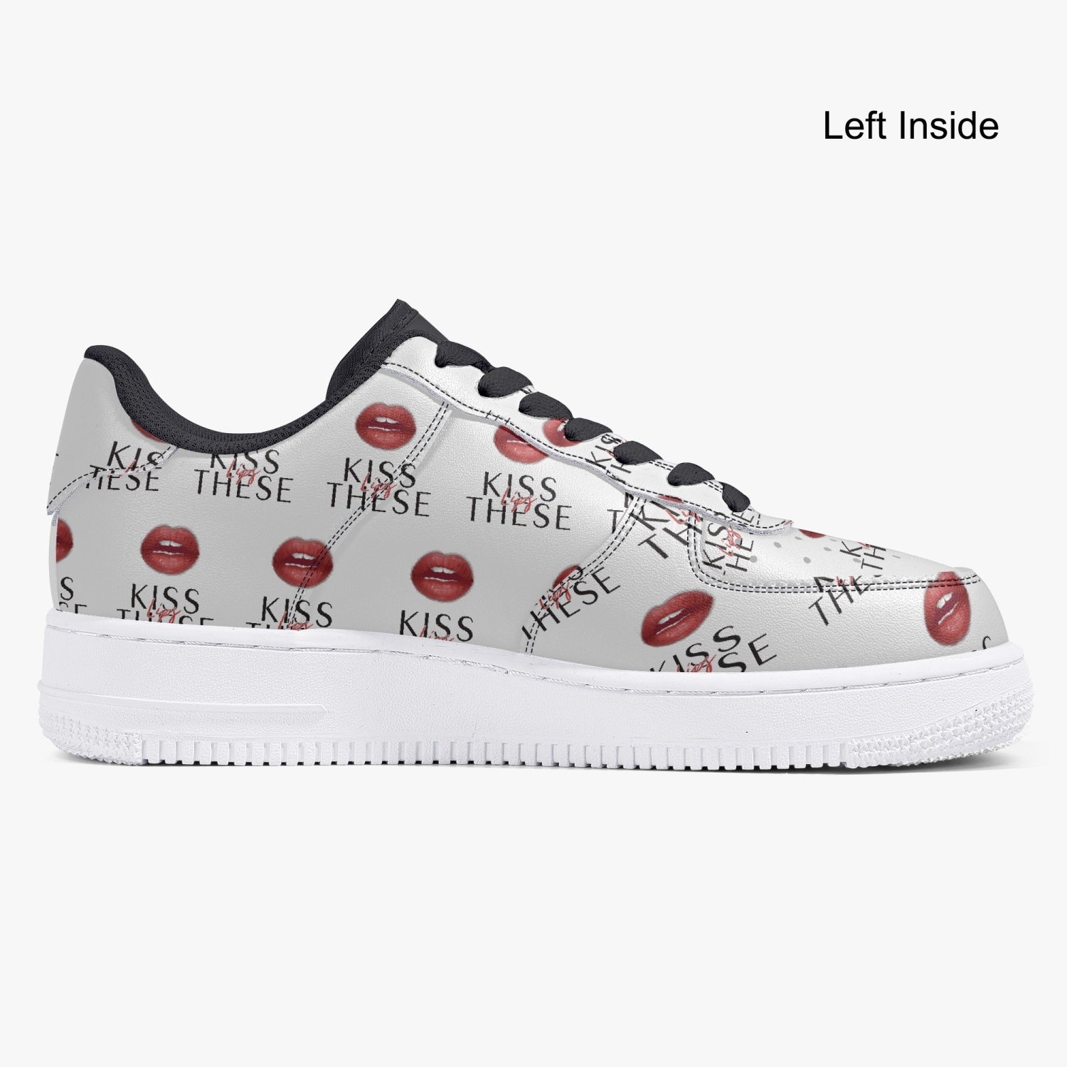 "Kiss these Lips" Low-Top Leather Sports kicks