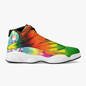 Muscle man tie dye HOODGRIND - High-Top Leather Basketball Kicks