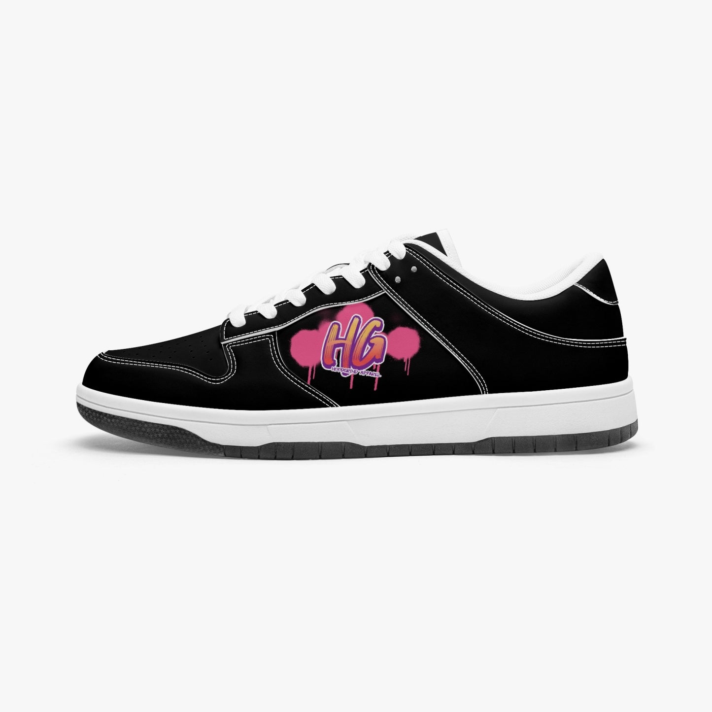 HOODGRIND Dunk Stylish Low-Top Leather Sneakers
