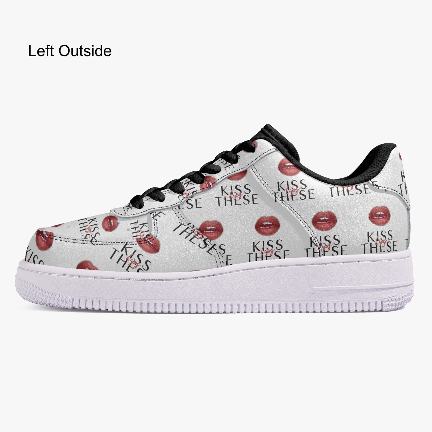 "Kiss these Lips" Low-Top Leather Sports kicks