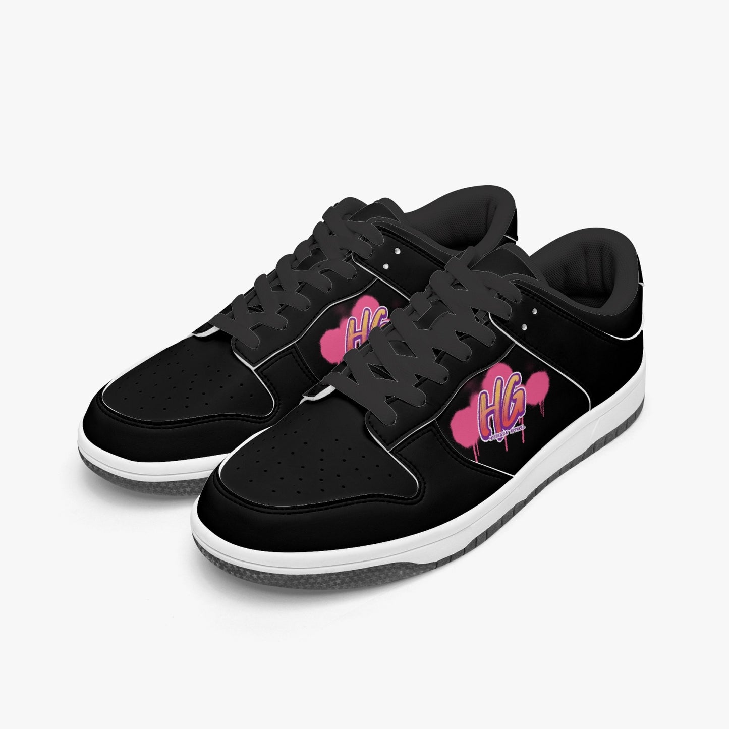 HOODGRIND Dunk Stylish Low-Top Leather Sneakers