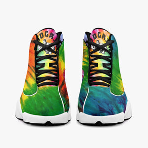 Muscle man tie dye HOODGRIND - High-Top Leather Basketball Kicks