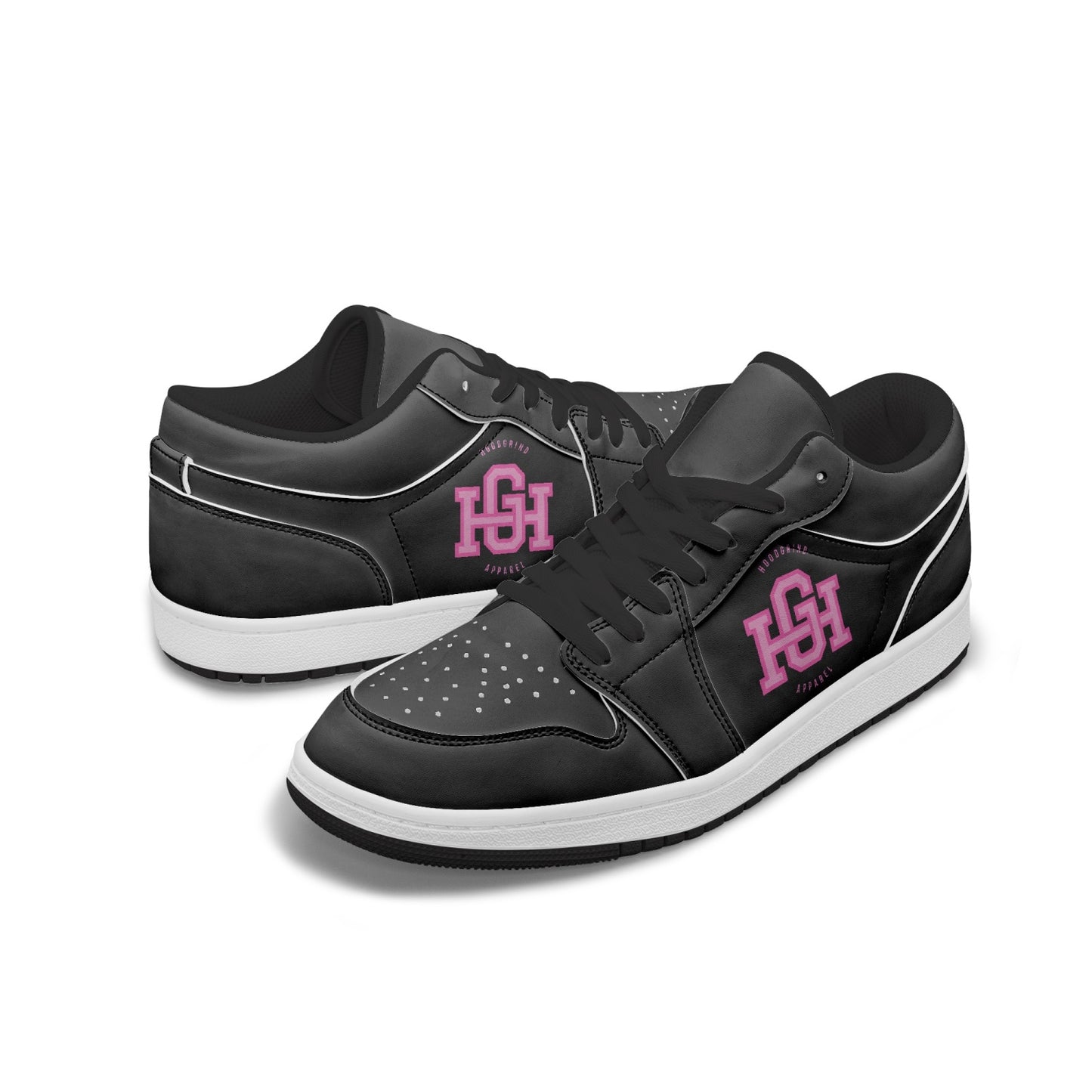 Low-Top AJ1 Leather Pink Letterman "HG" Kicks